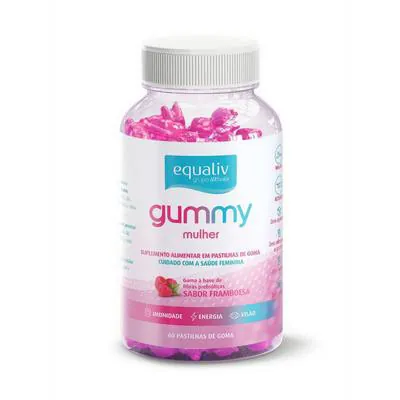 Suplemento Alimentar Equaliv Super Gummy Mulher 60 Pastilhas