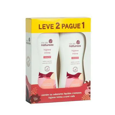 Kit Sabonete Líquido Íntimo Cia Da Natureza Cremoso 210Ml Leve 2 Pague 1 preço