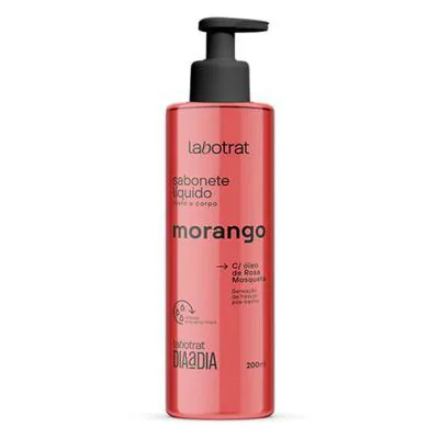 Sabonete Líquido Corporal Labotrat Morango Dia a Dia Pump 190ml