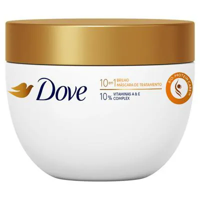 Creme de Tratamento Dove 10 em 1 Brilho Vitaminas A & E 270g