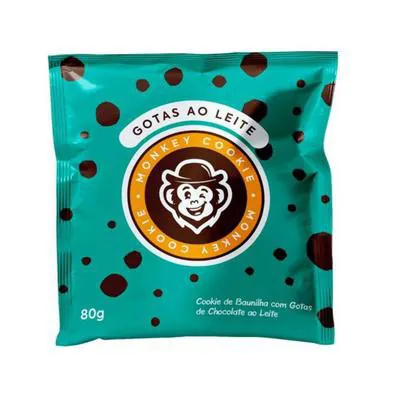 Cookie Monkey Baunilha com Chocolate ao Leite 80g
