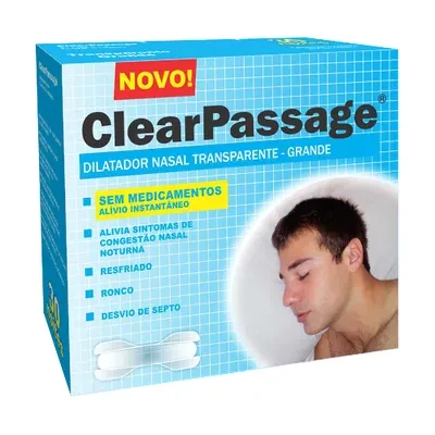 Dilatador Nasal Clearpassage Transparente Grande 30 Unidades