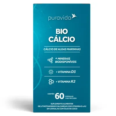 Bio Cálcio Pura Vida 60 Cápsulas