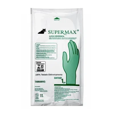 Luva Cirúrgica Supermax Látex 8.0 1 Par