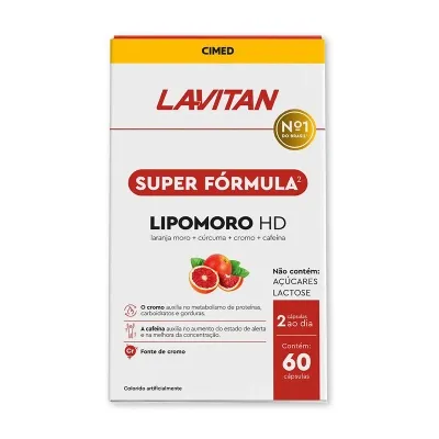 Multivitaminico Lavitan Super Fórmula Lipomoro HD com 60 Cápsulas