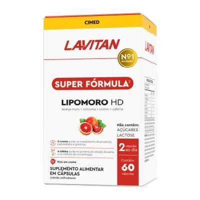 Lavitan Super Fórmula Lipomoro HD 60 Cápsulas