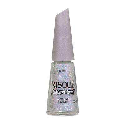 Esmalte Prata Glitter Risqué & Lollapalooza Brasil A Grade É Minha 8ml
