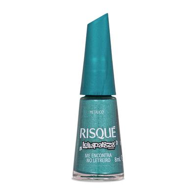 Esmalte Verde Metálico Risqué & Lollapalooza Brasil Me Encontra no Letreiro 8ml