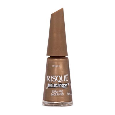 Esmalte Dourado Metálico Risqué & Lollapalooza Brasil Bora Pro Morrinho 8ml