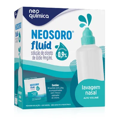 Neosoro Fluid Alto Volume 0,9% 30 Saches + Frasco 240ml - Neoquimica