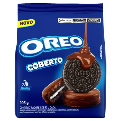 Biscoito Oreo Cobertura de Chocolate Pacote 105g