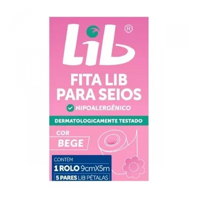 Fita para Seios Lib 9cmx5m com 5 pares