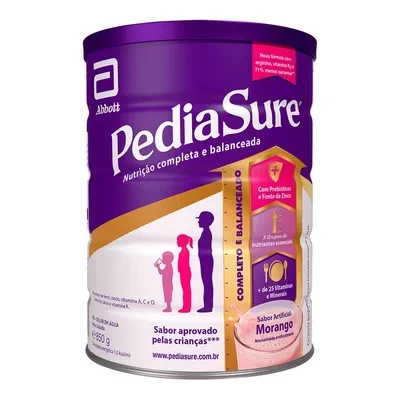 Suplemento Alimentar Infantil Pediasure Morango Nutrição Completa 850g