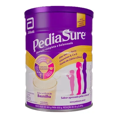 Suplemento Alimentar Infantil Pediasure Baunilha Nutrição Completa 850g