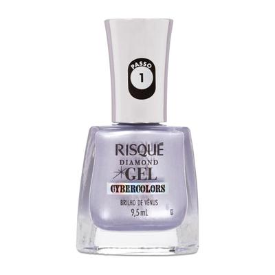 Esmalte Risqué Diamond Gel Cybercolors Brilho de Vênus 9,5ml