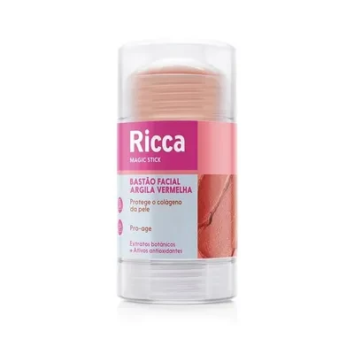 Bastão Facial Ricca Argila Vermelha Magic Stick