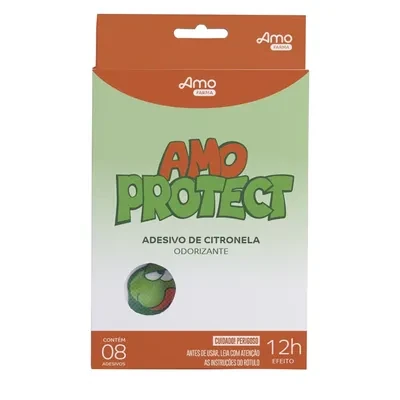 Adesivo Repelente Infantil Amo Protect de Citronela 8 unidades