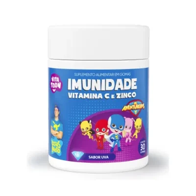 VitaToon Luccas Neto Imunidade Vitamina C+Zinco 2g Maxinutri 30 Gomas