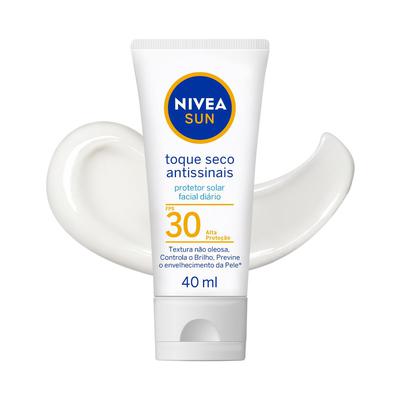 Protetor Solar Facial Nivea Sun Toque Seco Antissinais Fps 30 40Ml preço