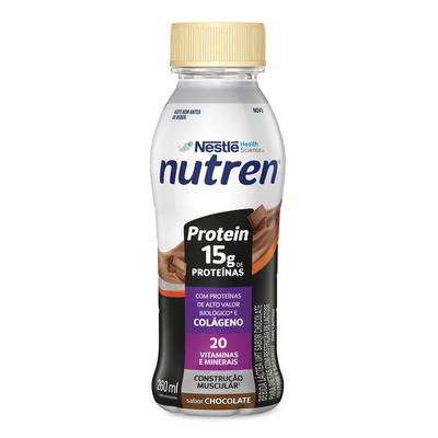 Bebida Láctea Nutren Protein Chocolate com Colágeno Nestlé 260ml