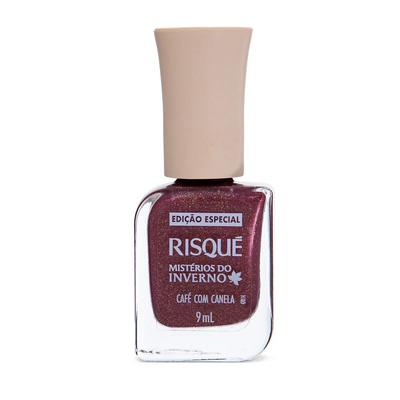 Esmalte Vinho Risqué Mistérios Do Inverno Café Com Canela Metálico 9Ml preço