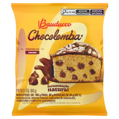 Mini Colomba Pascal Bauducco Gotas de Chocolate 80g