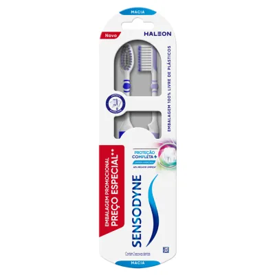 Kit Escova Dental Sensodyne Proteção Completa Macia 2 Unidades