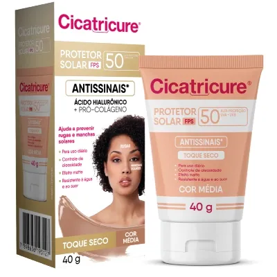 Protetor Solar Cicatricure Antissinais Cor Média FPS50 40g