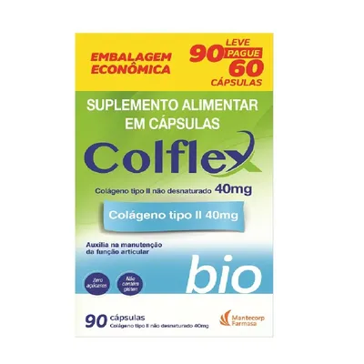 Colágeno Tipo Ii Colflex Bio 40Mg - 90 Cápsulas preço