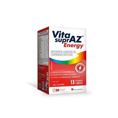 Suplemento Alimentar Vita Supraz Energy Com 30 Comprimidos União Química