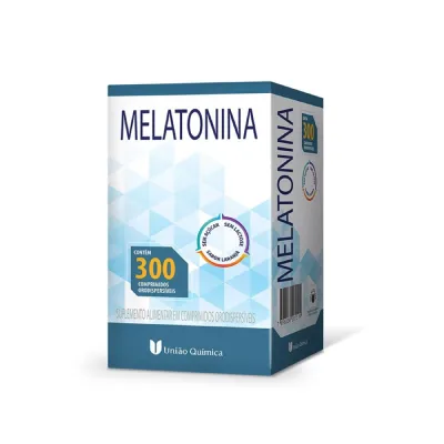 Melatonina Frasco com 300 Comprimidos Orodispersíveis União Química