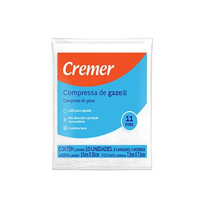 Compressa Gaze Cremer 11 Fios 10 Unidades