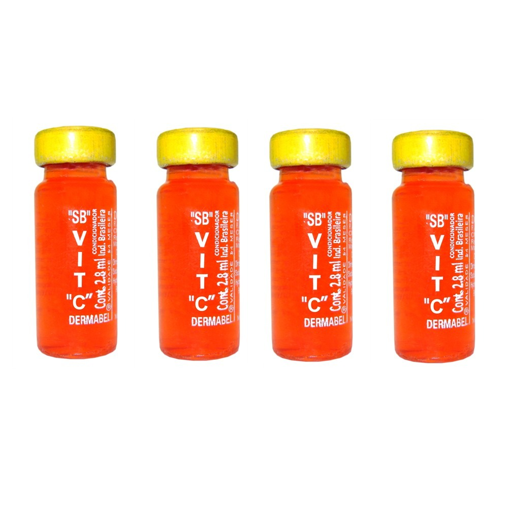 Vitamina Capilar Tônica Dermabel Vitamina C 2,8ml 4 Unidades