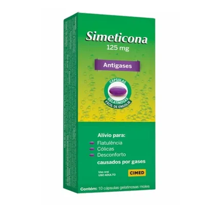 Simeticona Cimed 125mg 10 Cápsulas Gelatinosas