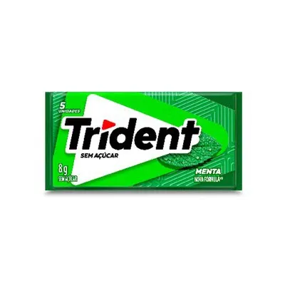 Chiclete Trident Menta Sem Açúcar 8G - Embalagem Com 5 Unidades preço