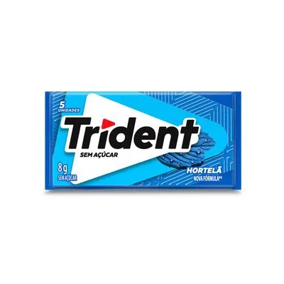 Chiclete Trident Hortelã Sem Açúcar 8G - Embalagem Com 5 Unidades preço