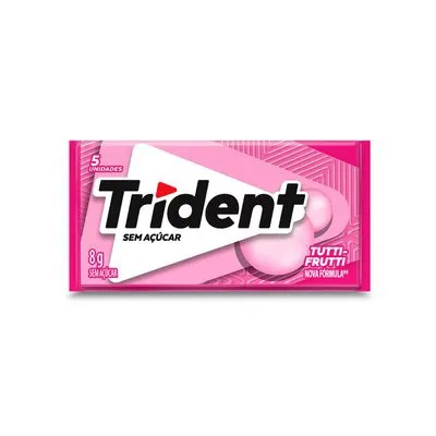 Chiclete Trident Tutti-Frutti Sem Açúcar 8G - Embalagem Com 5 Unidades preço