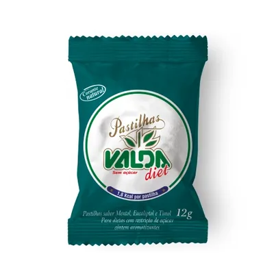 Pastilhas Valda Diet Menta Sachê 12G preço
