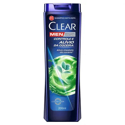 Shampoo Anticaspa Clear Men Controle e Alívio da Coceira 400ml