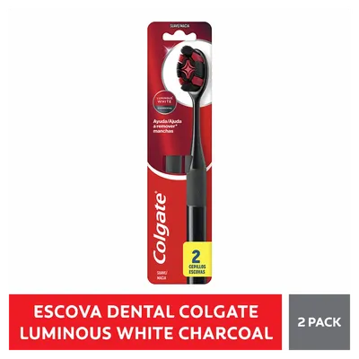 Kit Escova Dental Colgate Luminous White 2 Unidades