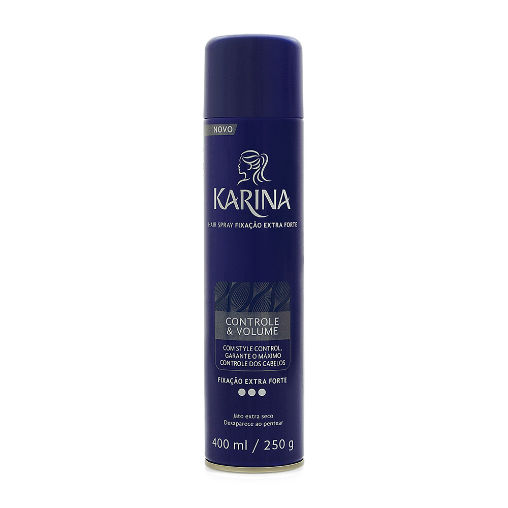 Fixador em Spray Karina Extra Forte Controle e Volume 400ml