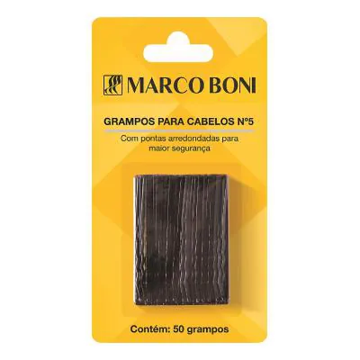 Grampo Cabelo Marco Boni N.5 Preto 50 Unidades