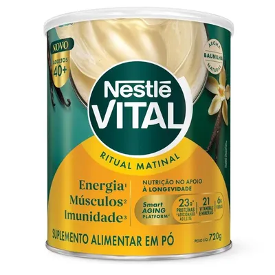 Suplemento Alimentar Nestlé Vital Ritual Matinal Baunilha Nestlé 720g
