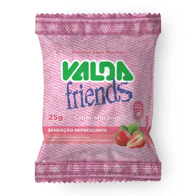 Pastilhas Valda Friends Morango Sachê 25g