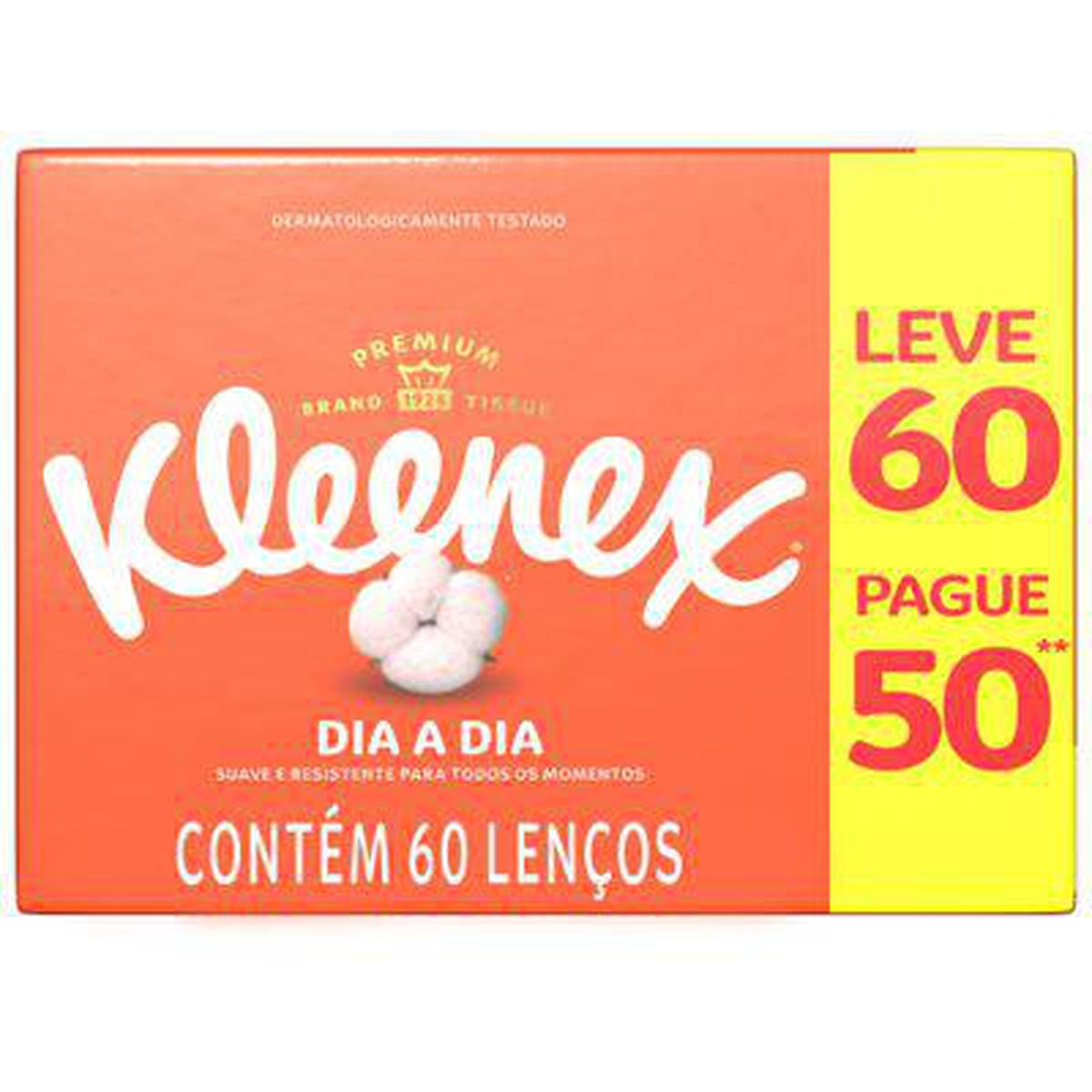 Lenço de Papel Kleenex Box Leve 60 Pague 50