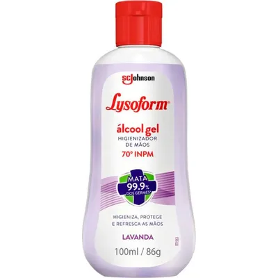Álcool Gel Lysoform Higienizador de Mãos 70º INPM Lavanda 100ml