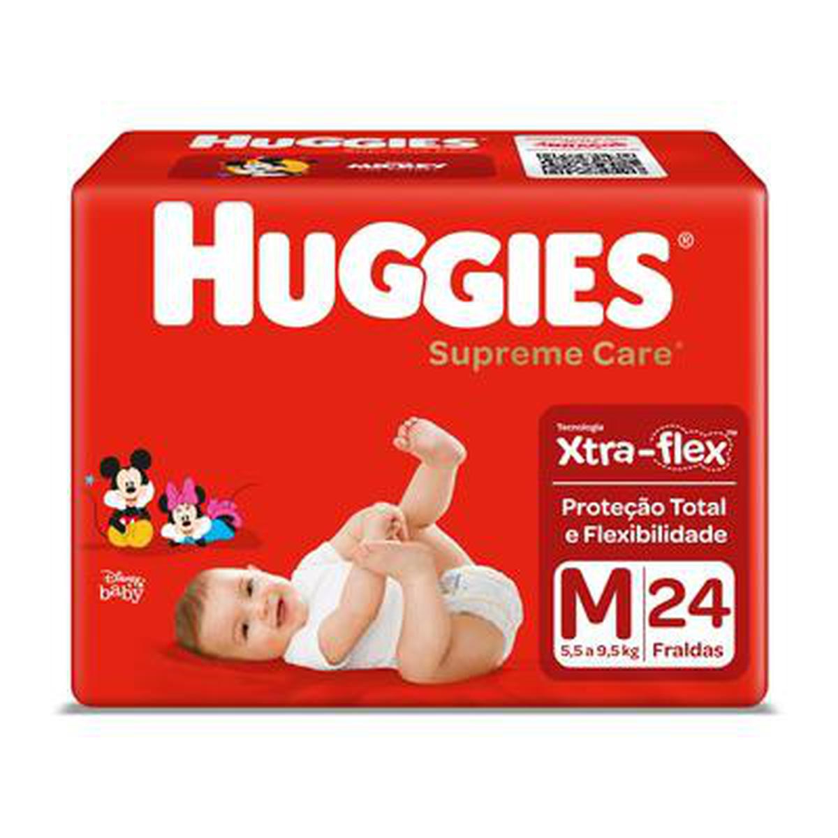 Fralda Huggies Supreme Care M Jumbo 24 Unidades