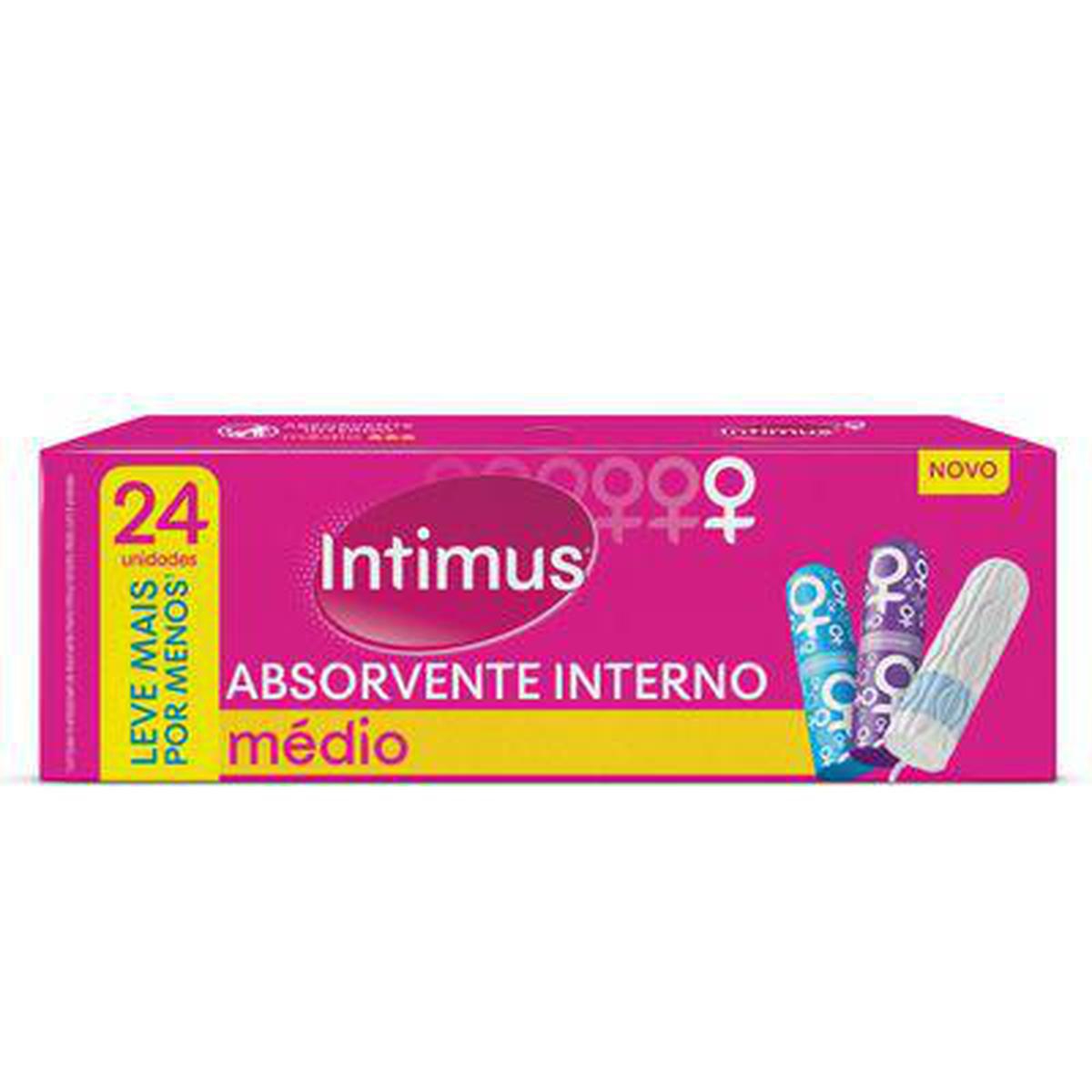 Absorvente Interno Intimus Médio 24 Unidades