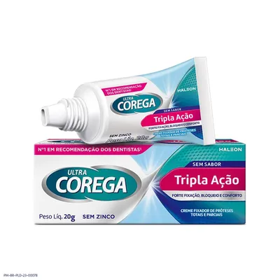 Corega Fixador De Prótese Ultra Creme Sem Sabor 19G preço