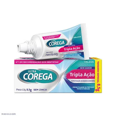 Corega Fixador De Prótese Ultra Creme Sem Sabor 8,5G preço